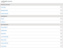 Tablet Screenshot of affordableautopolicy.com
